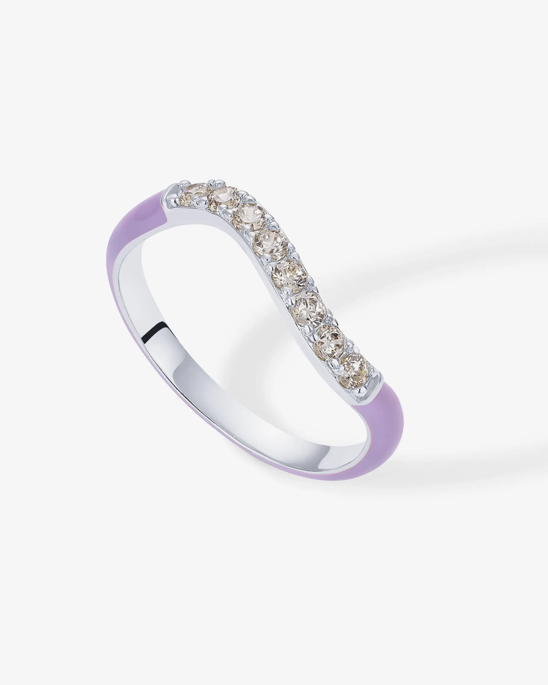 PAVOI Stackable-Azul Wavy Enamel Ring