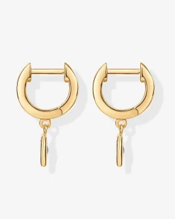 PAVOI Dangle & Threader|Huggies-Baguette Drop Huggies