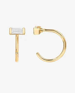 PAVOI Huggies-Baguette Half Hoop Huggie