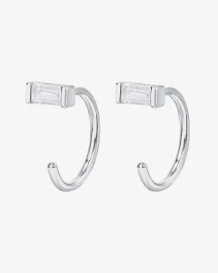 PAVOI Huggies-Baguette Half Hoop Huggie