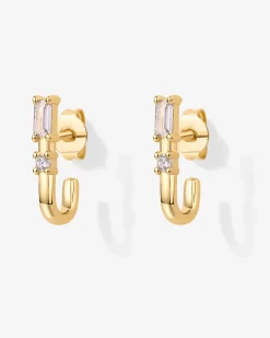 PAVOI Huggies-Baguette Half Huggie Earrings