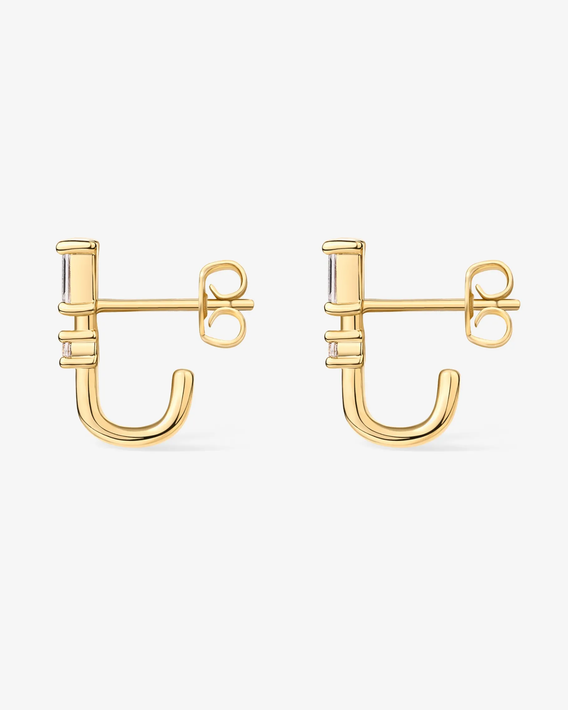 PAVOI Huggies-Baguette Half Huggie Earrings