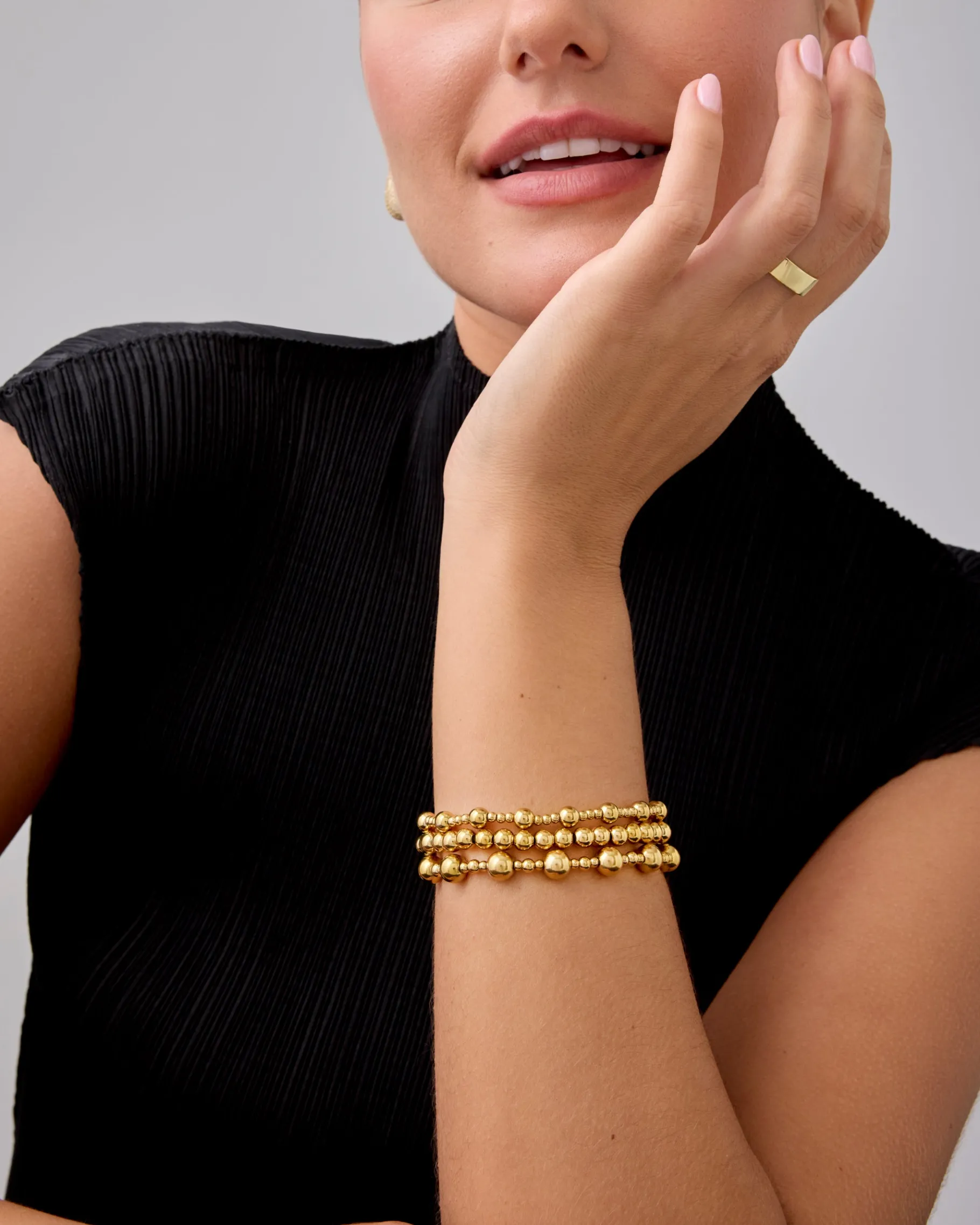 PAVOI Beaded-Ball Beaded Bracelet Trio