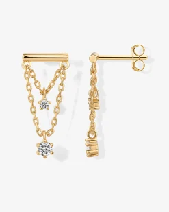 PAVOI Dangle & Threader-Bar Chained Earring