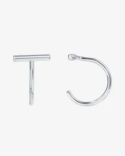 PAVOI Huggies-Bar Half Hoop Huggie