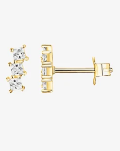 PAVOI Studs-Bar Princess Cut Studs