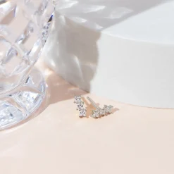 PAVOI Studs-Bar Princess Cut Studs