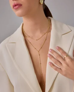 PAVOI Lariat|Layered-Beaded Tassel Lariat Necklace