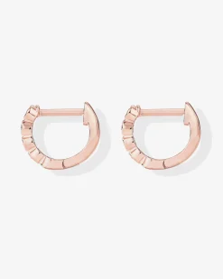 PAVOI Huggies-Bezel Set Huggies