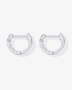 PAVOI Huggies-Bezel Set Huggies