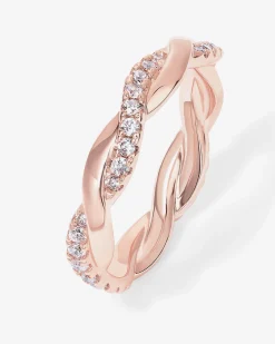 PAVOI Stackable|Eternity-Braided Eternity Band