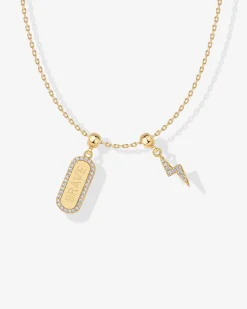 PAVOI Charms|Pendants-Brave Mood Charm Necklace