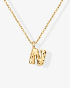 PAVOI Pendants|Charms-Bubble Initial Pendant