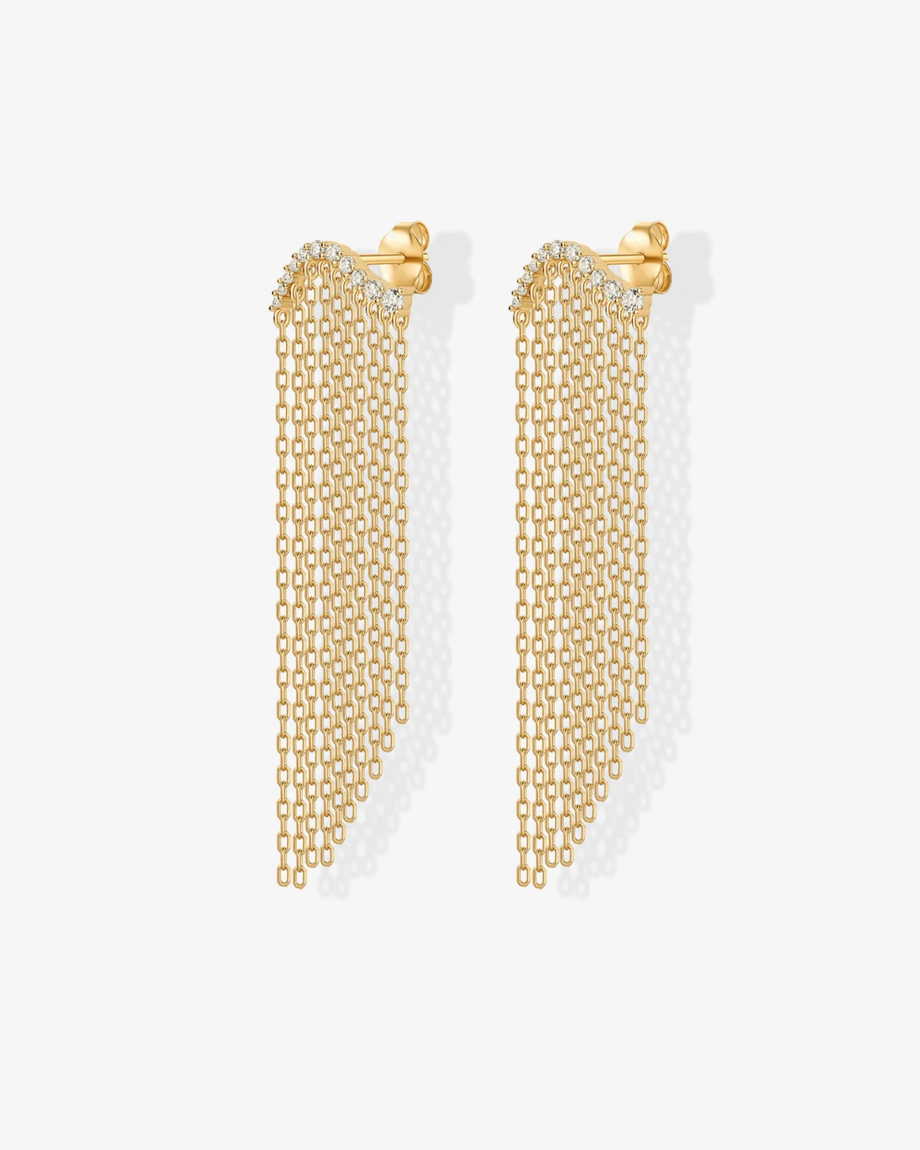 PAVOI Chain Earrings|Statement-Chain Crawler Dangle Earrings