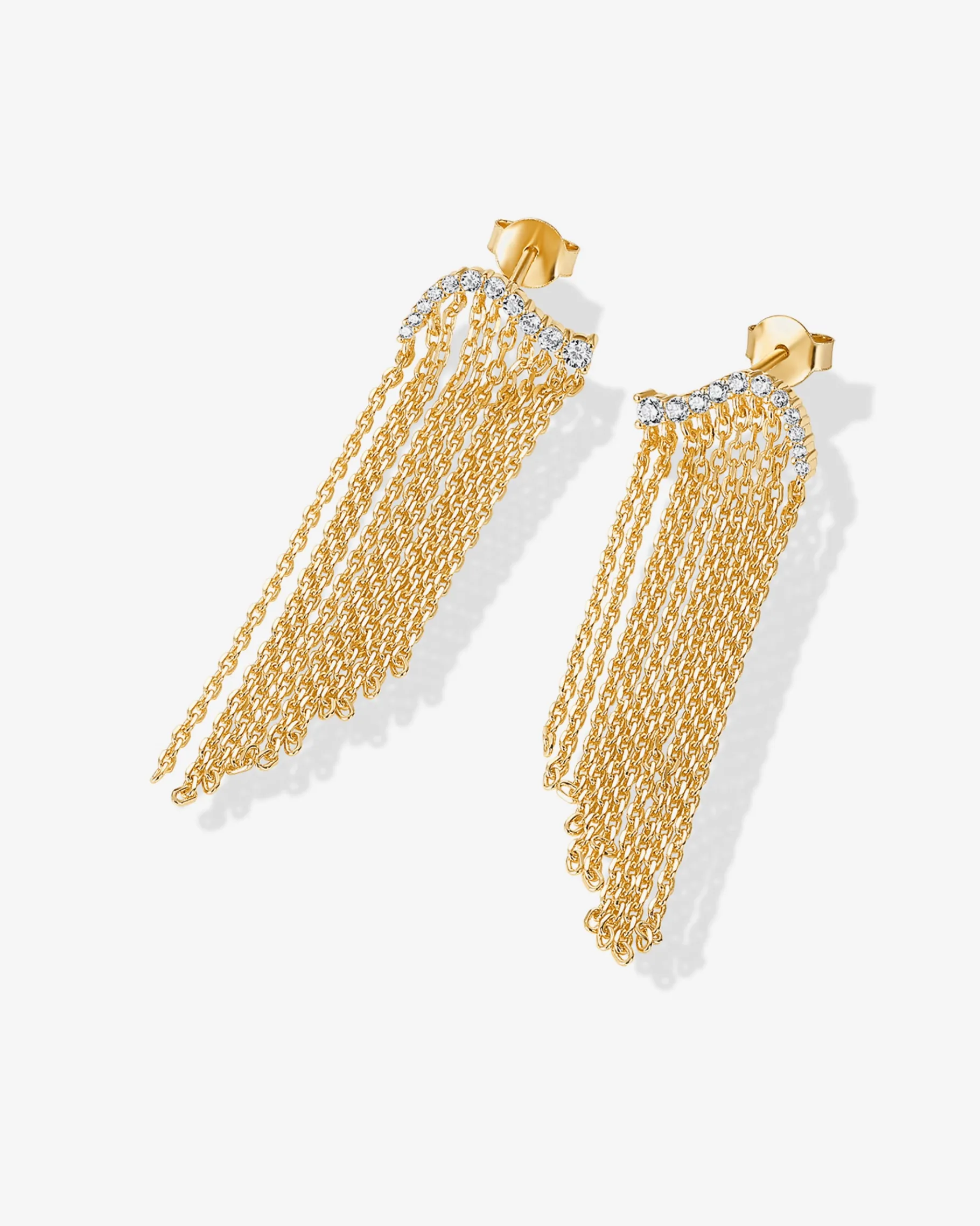 PAVOI Chain Earrings|Statement-Chain Crawler Dangle Earrings
