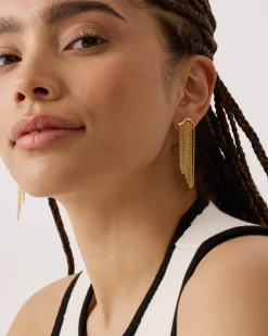 PAVOI Chain Earrings|Statement-Chain Crawler Dangle Earrings