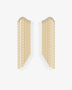PAVOI Chain Earrings|Statement-Chain Crawler Dangle Earrings