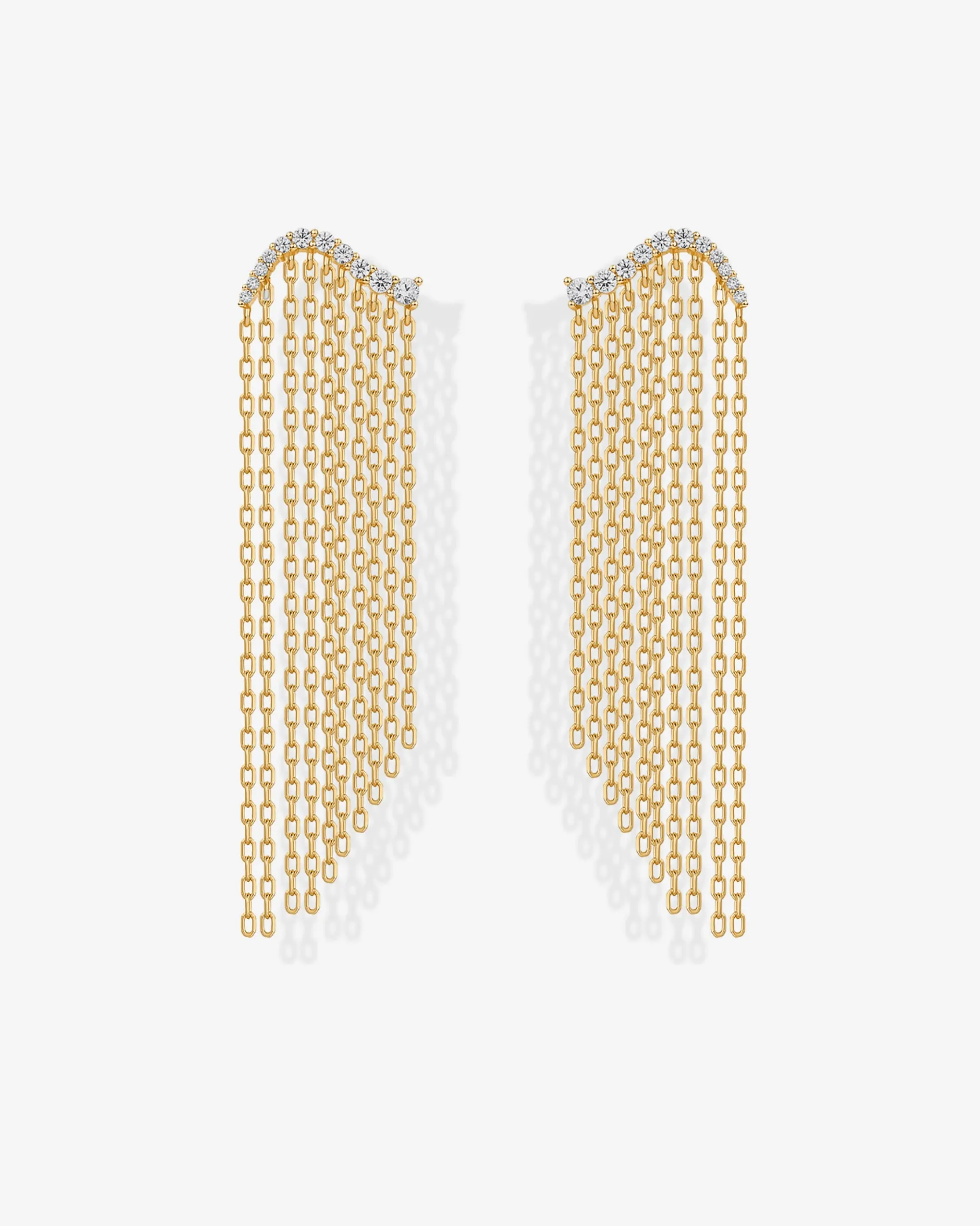 PAVOI Chain Earrings|Statement-Chain Crawler Dangle Earrings