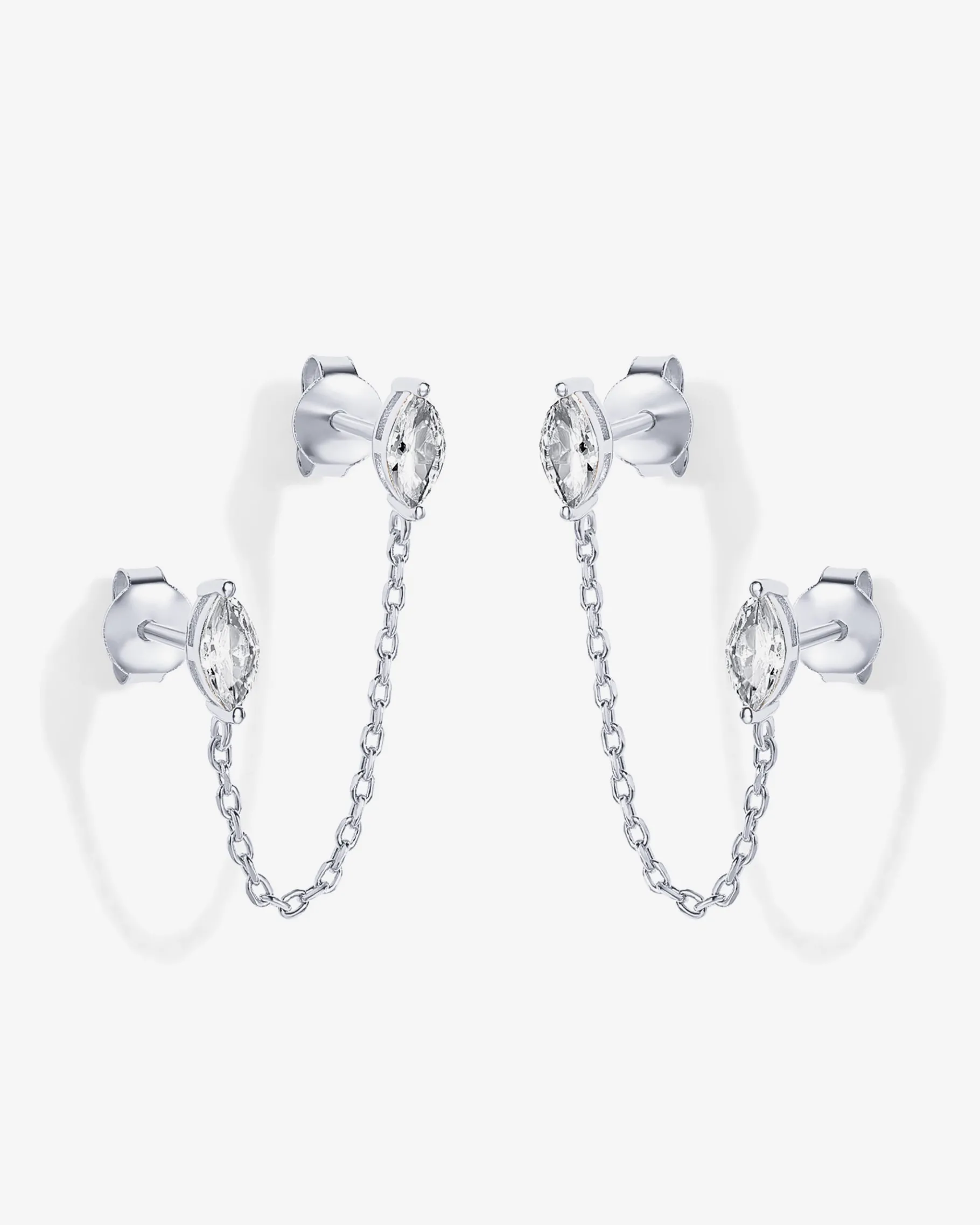 PAVOI Dangle & Threader|Studs-Chained Luminescence Double Piercing Earrings