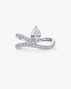 PAVOI Statement|Statement-Charming Pear Cubic Zirconia Wavy Ring