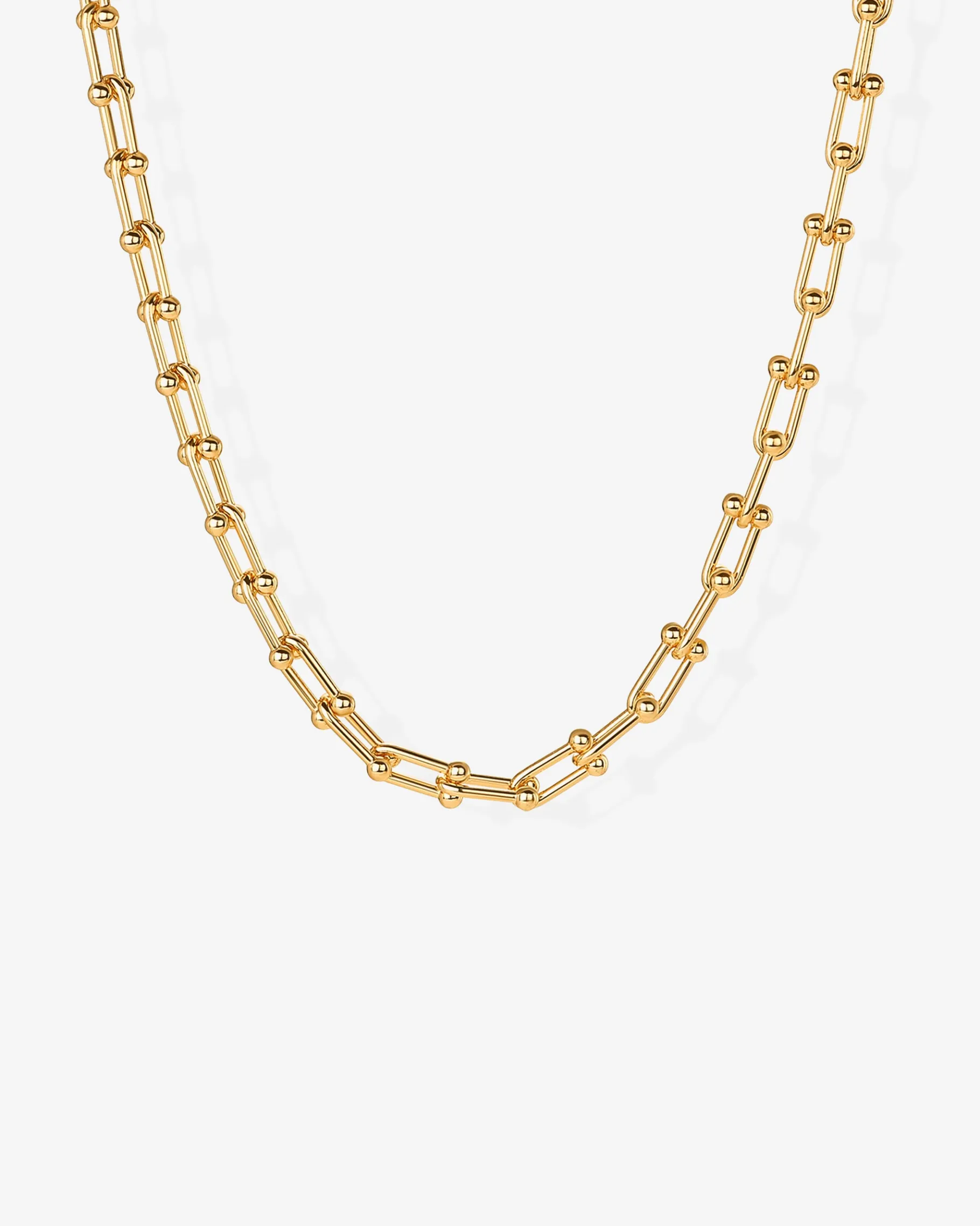 PAVOI Chains-Chunky Barbell Links Chain Necklace