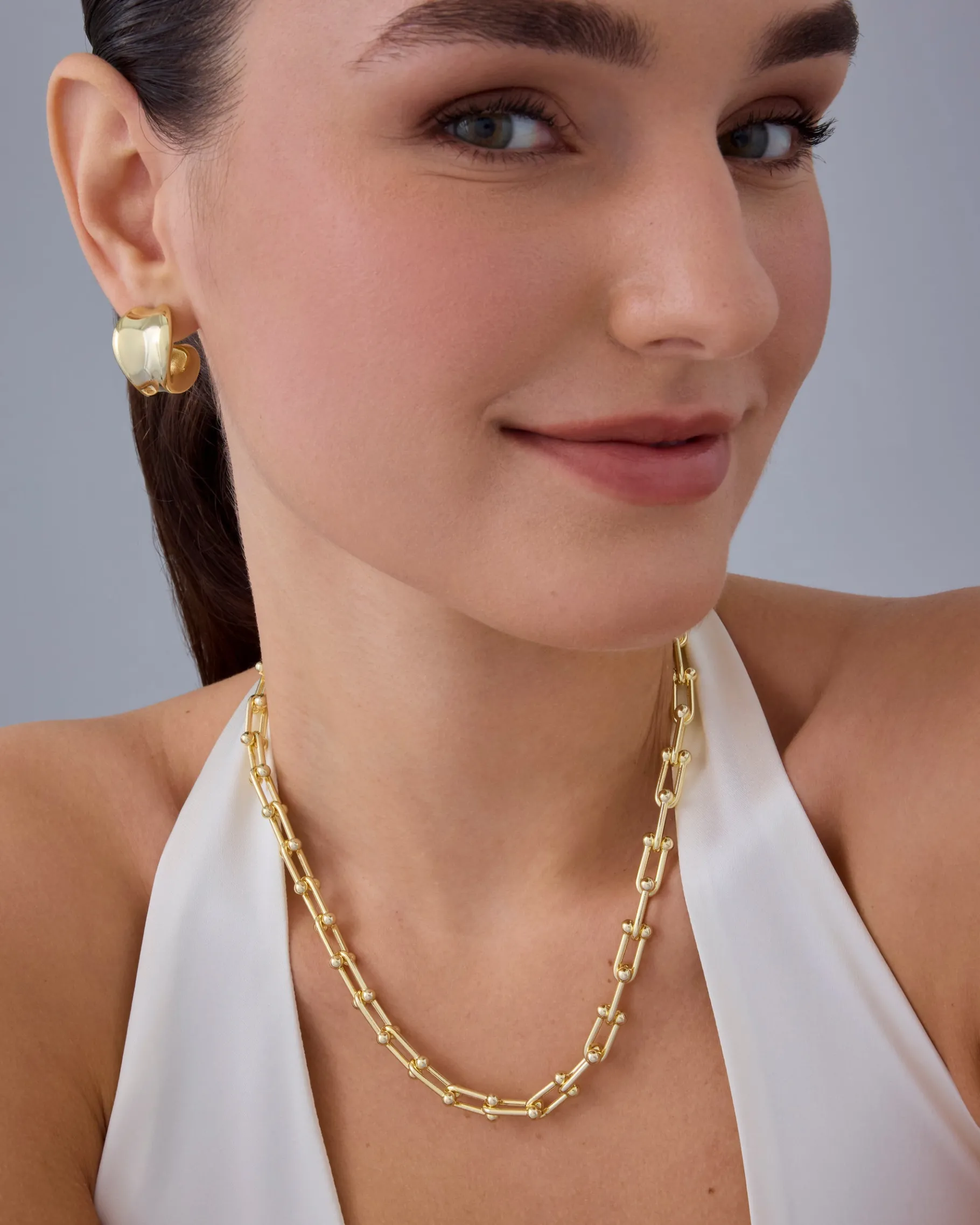 PAVOI Chains-Chunky Barbell Links Chain Necklace