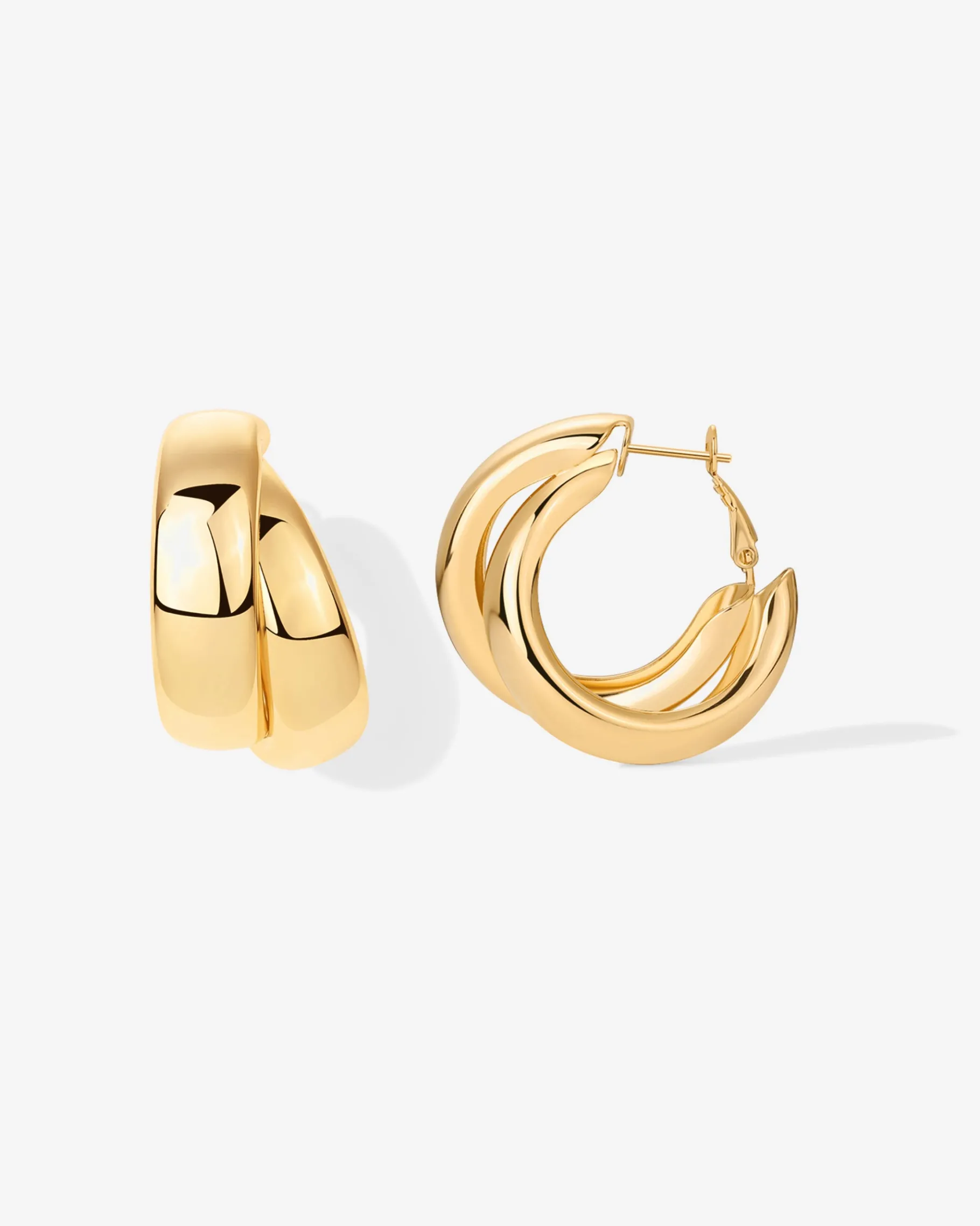 PAVOI Statement|Hoops-Chunky Double Hoops