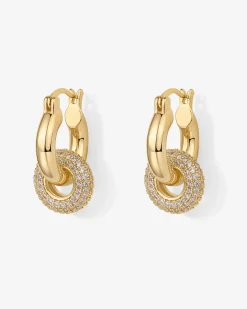 PAVOI Dangle & Threader|Huggies-Chunky Halo Convertible Hoops