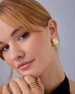 PAVOI Hoops-Chunky Ribbed Hoop Earrings