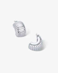 PAVOI Hoops-Chunky Ribbed Hoop Earrings