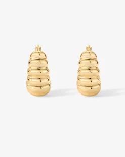PAVOI Hoops-Chunky Ribbed Retro Hoops