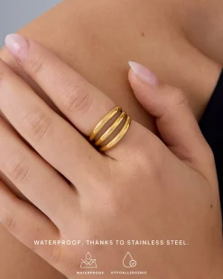 PAVOI Statement|Statement-Chunky Triple Stack Ring