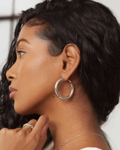 PAVOI Hoops-Clasp Back Chunky Hoops