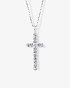 PAVOI Pendants-Cross Bezel Pendant