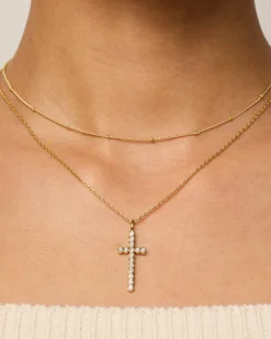PAVOI Pendants-Cross Bezel Pendant