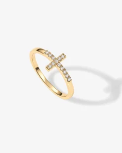 PAVOI Stackable-Cross Ring Cubic Zirconia