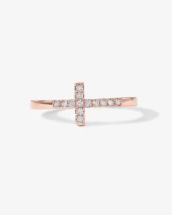 PAVOI Stackable-Cross Ring Cubic Zirconia