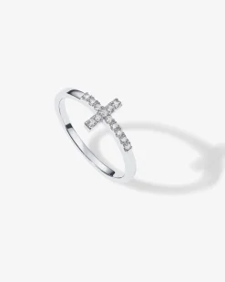 PAVOI Stackable-Cross Ring Cubic Zirconia