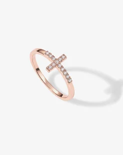 PAVOI Stackable-Cross Ring Cubic Zirconia