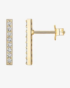 PAVOI Studs-Cubic Zirconia Bar Studs