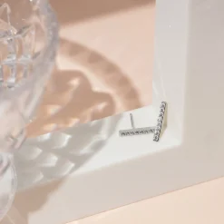 PAVOI Studs-Cubic Zirconia Bar Studs
