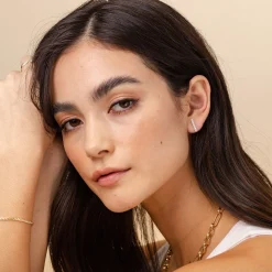 PAVOI Studs-Cubic Zirconia Bar Studs