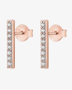 PAVOI Studs-Cubic Zirconia Bar Studs