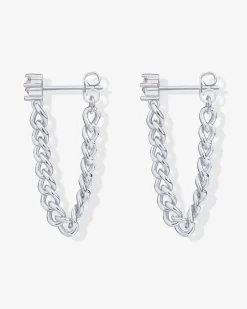 PAVOI Dangle & Threader-Cubic Zirconia Chained Earrings