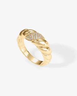 PAVOI Stackable-Cubic Zirconia Croissant Ring