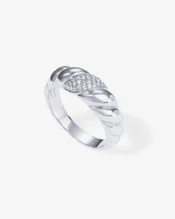 PAVOI Stackable-Cubic Zirconia Croissant Ring