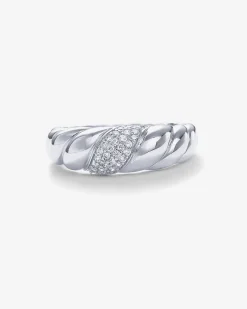 PAVOI Stackable-Cubic Zirconia Croissant Ring
