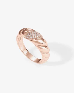PAVOI Stackable-Cubic Zirconia Croissant Ring