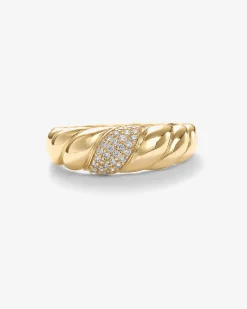 PAVOI Stackable-Cubic Zirconia Croissant Ring