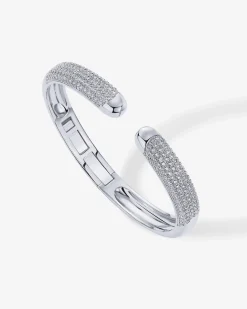 PAVOI Bangles-Cubic Zirconia Pave Bangle